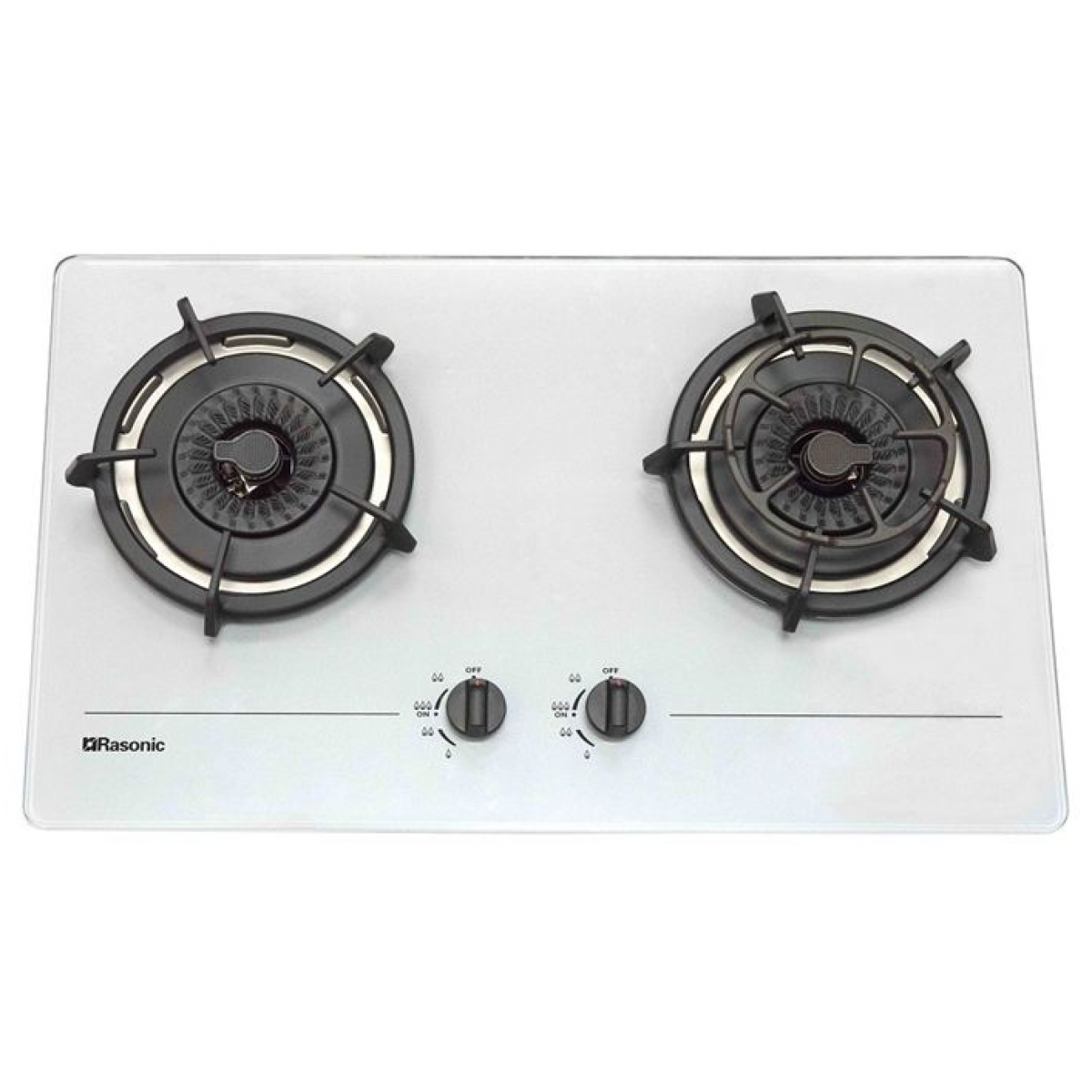 Rasonic 樂信 RG-233GW TG 雙頭嵌入式煤氣煮食爐：5.3kW火旋風，強化玻璃